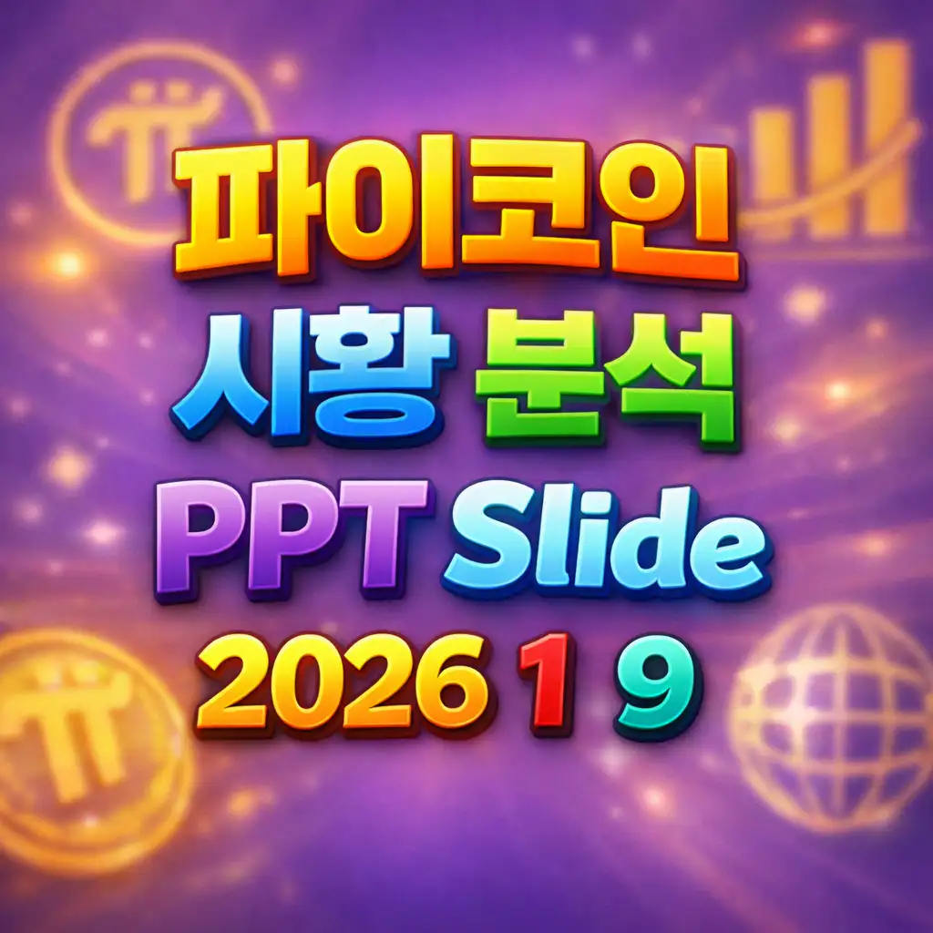 2026년 1월 9일 파이코인 시황 분석 슬라이드