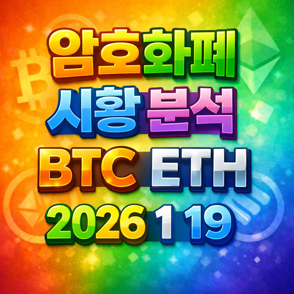 2026년 1월 19일 암호화폐 시황 분석 메인 이미지 인포그래픽