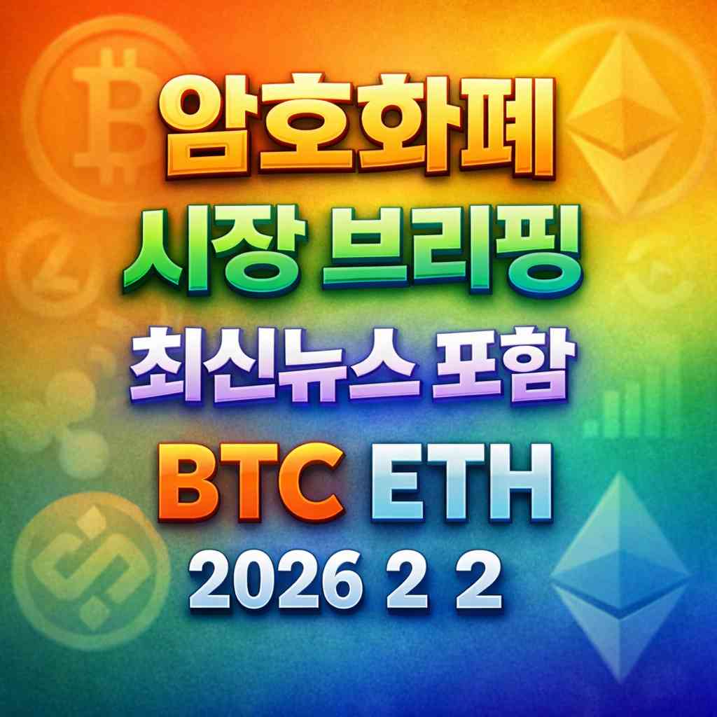 암호화폐 시장 브리핑 2026년 2월 2일 - 비트코인 이더리움 메인 이미지 인포그래픽