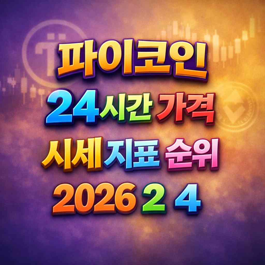파이코인 24시간 가격 시세 지표 순위 2026년 2월 4일 메인 이미지 인포그래픽