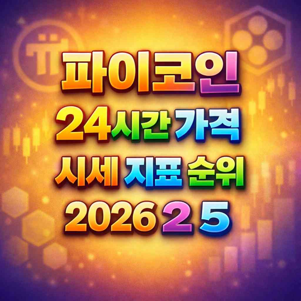 파이코인 24시간 가격 시세 지표 순위 2026년 2월 5일 메인 이미지 인포그래픽