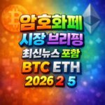 암호화폐 시장 브리핑 2026년 2월 5일 - 비트코인 이더리움 메인 이미지 인포그래픽