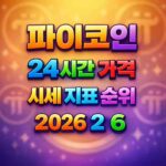 파이코인 24시간 가격 시세 지표 순위 2026년 2월 6일 메인 이미지 인포그래픽