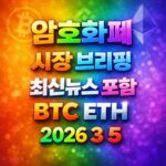 암호화폐 시장 브리핑 2026년 3월 5일 - 비트코인 이더리움 메인 이미지 인포그래픽